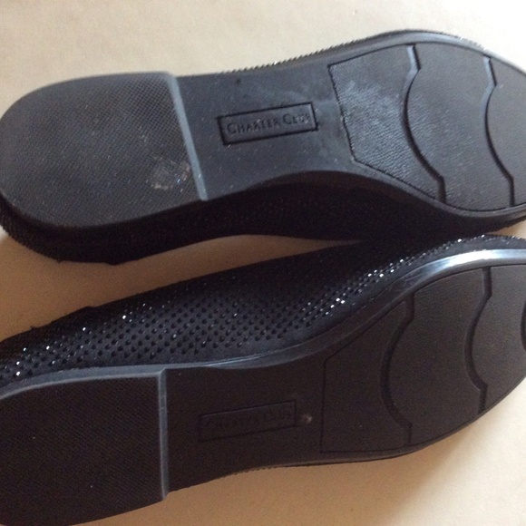Charter Club Women Slip On Loafers Kimii 2 Size US 9 M Black Bling Bow - Picture 2 of 6